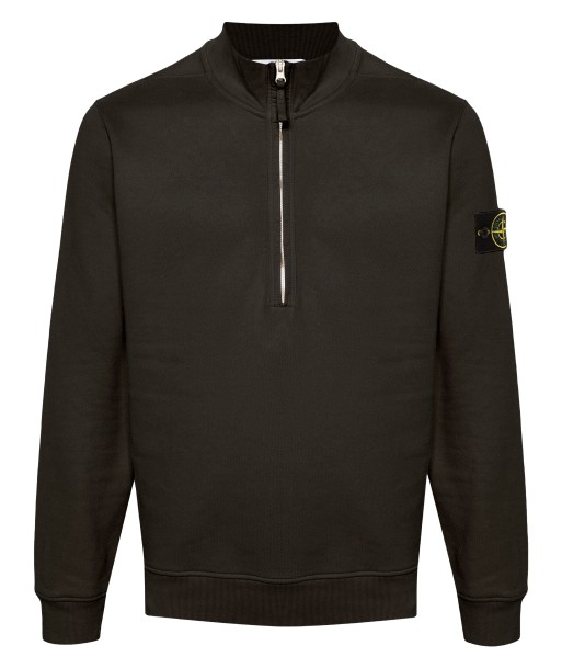 Stone Island - Sweat half zip gris anthracite en stock