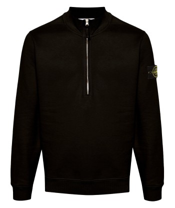 Stone Island - Sweat half zip noir en stock