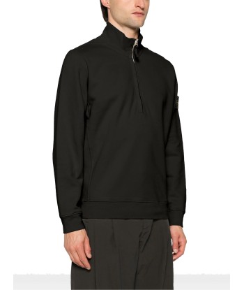 Stone Island - Sweat half zip noir en stock