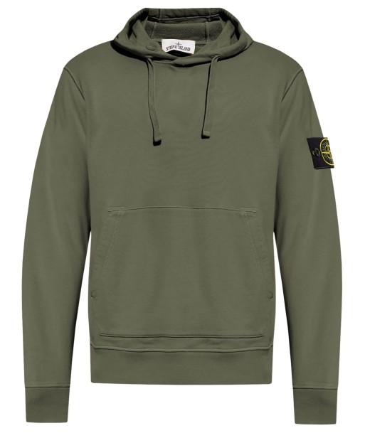 Stone Island - Sweat à capuche vert olive ouvre sa boutique