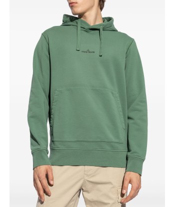 Stone Island - Sweat à capuche vert imprimé d'Europe débarque