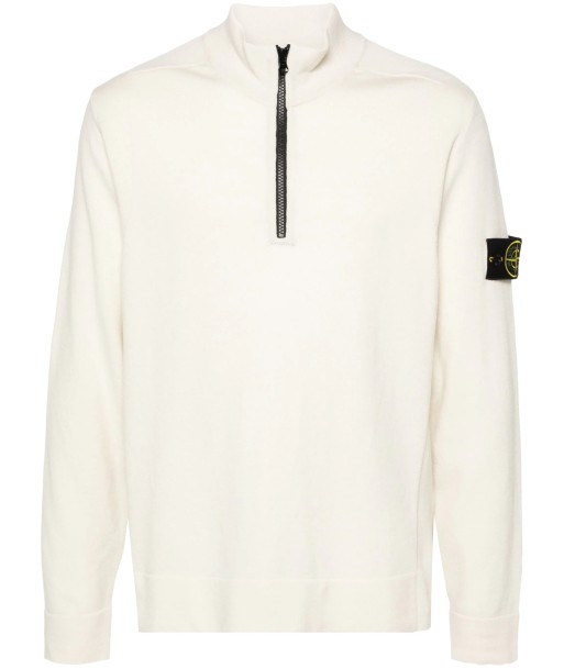 Stone Island - Half zip en laine s'inspire de l'anatomie humaine