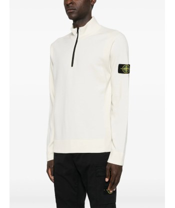 Stone Island - Half zip en laine s'inspire de l'anatomie humaine