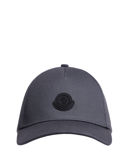 MONCLER - CASQUETTE NOIRE LOGO MATTE GRISE vente chaude votre 