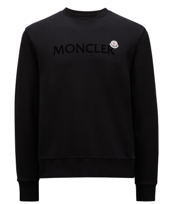 MONCLER - CREWNECK NOIR CLASSIQUE À commander