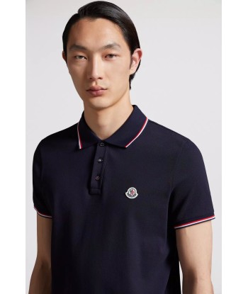 MONCLER - Polo bleu nuit l'achat 