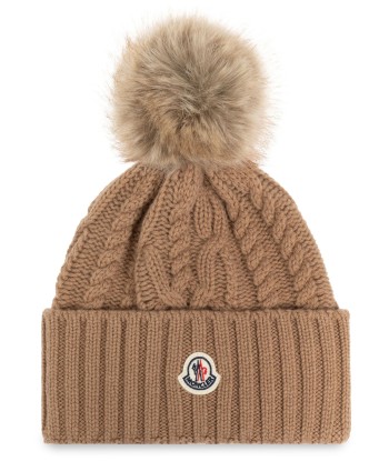 MONCLER - Bonnet à pompon camel sélection de produits