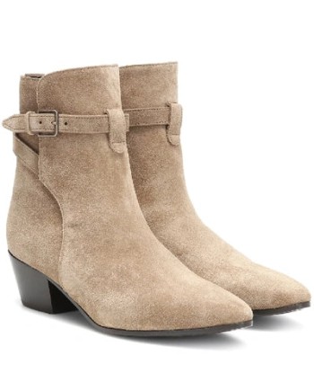 SAINT LAURENT - DEMI BOTTES BEIGE la colonne vertébrale