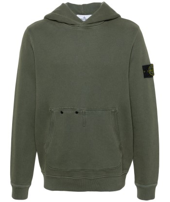 STONE ISLAND - Hoodie épais Vert olive Par le système avancé 