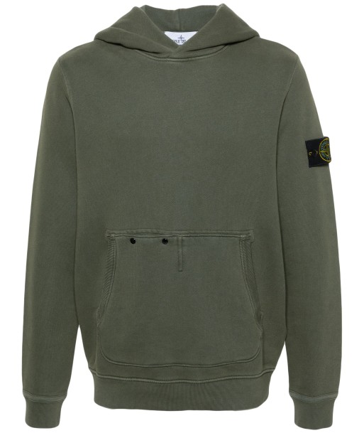 STONE ISLAND - Hoodie épais Vert olive Par le système avancé 