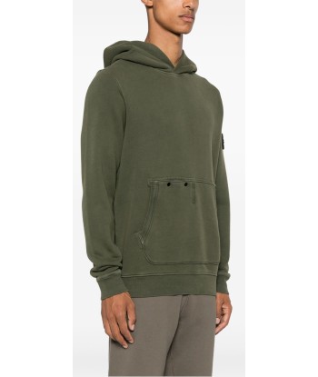 STONE ISLAND - Hoodie épais Vert olive Par le système avancé 