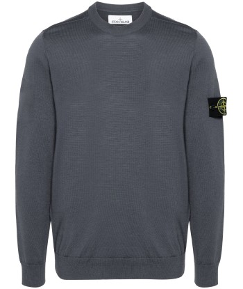 STONE ISLAND - Pull en maille Gris anthracite votre restaurant rapide dans 