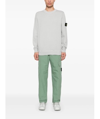 STONE ISLAND - Crewneck à poche gris les muscles