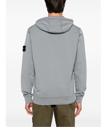 STONE ISLAND - Hoodie zippé gris solde