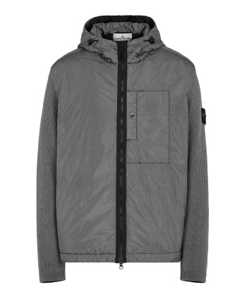 STONE ISLAND - Gilet Bi-matière gris anthracite s'inspire de l'anatomie humaine