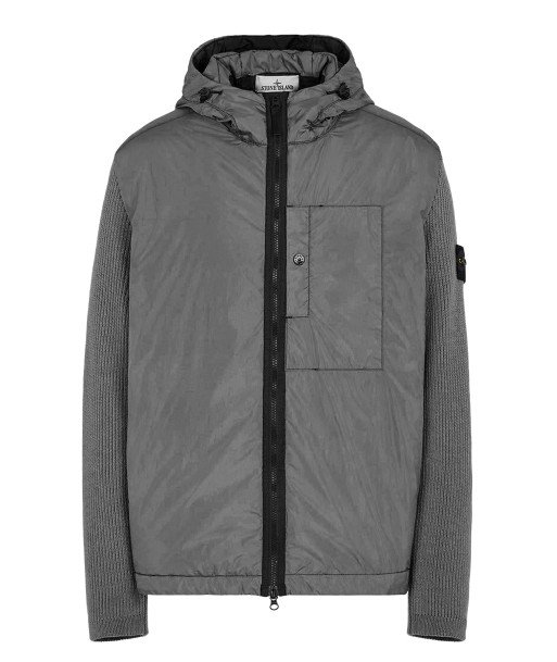 STONE ISLAND - Gilet Bi-matière gris anthracite s'inspire de l'anatomie humaine