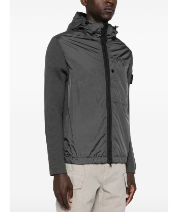 STONE ISLAND - Gilet Bi-matière gris anthracite s'inspire de l'anatomie humaine