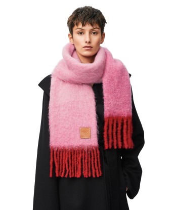 LOEWE - Echarpe en mohair rose ou a consommer sur place