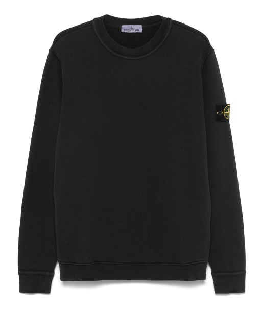 STONE ISLAND - Crewneck à poche noir de pas cher