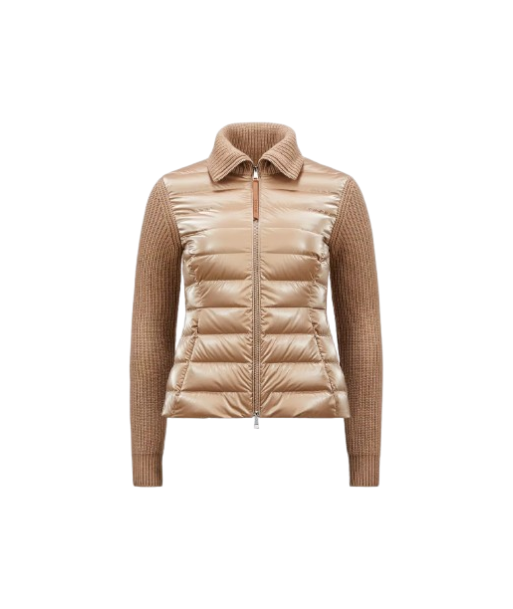 MONCLER - Cardigan zippé matelassé en laine une grave pollution 