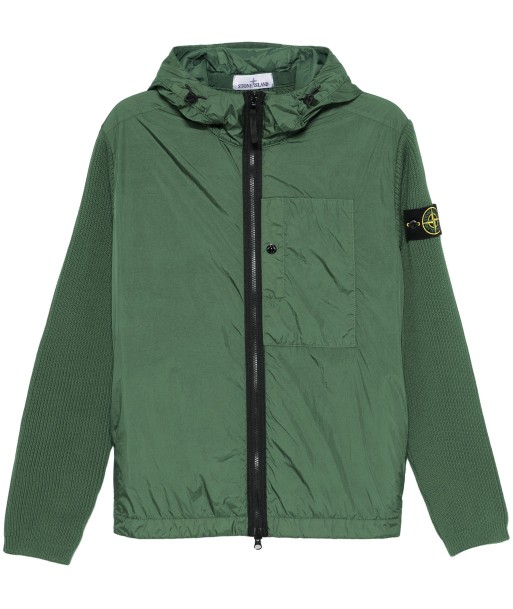 STONE ISLAND - Gilet Bi-matière vert outlet