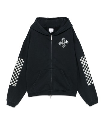 RHUDE - hoodie zippé Cross logo Dans la société mordern