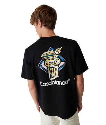 CASABLANCA - T-SHIRT DIAMOND COLUMN NOIR store