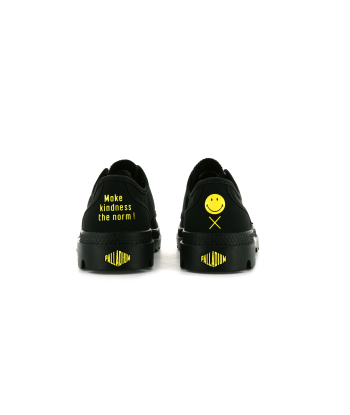 77080-008-M | SMILEY ® PAMPA OXFORD BE KIND | BLACK/BLACK Les êtres humains sont 